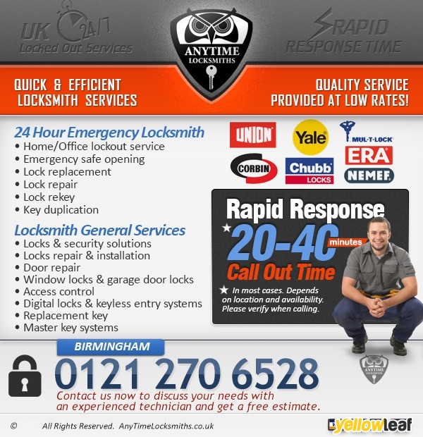 Anytime Locksmiths Birmingham